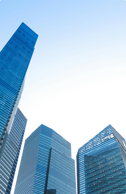 Business district towers